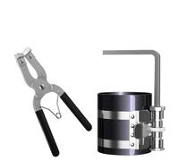 Lot de 3 compresseurs à segments de piston de 7,6 cm et outils d'installation de piston réglables et pinces à segment de piston en acier inoxydable avec pince de démontage pour moteur, cylindre