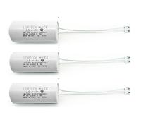 Lot de 3 Condensateur 3,5 μF pour Volet Roulant Bubendorff avec connecteur JST - Ø 25mm x 56 mm - Fabriqué en Italie