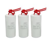 Lot de 3 condensateurs de démarrage moteur CBB60, 12 µF/450 V, condensateur cylindrique rond 73 x 37 mm (2,87 x 1,46 po) avec 2 fils pour moteurs à courant alternatif, pompes à eau, machines à laver