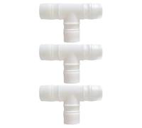 Lot de 3 connecteurs cannelés en forme de T de 25 mm, raccord barbelé égal à 3 voies, connecteurs de tuyaux en plastique, adaptateur d'union de raccommode, adaptateur de raccord à 3 voies