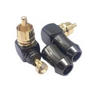 Lot de 3 connecteurs coudés pratiques avec construction en laiton plaqué or pour améliorer l'audio dans un studio à espace limité