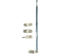 Lot De 3 Connecteurs D'Antenne Télescopique 7 Sections Connecteur F Mâle 3,5 Mm Vers Connecteur Tv Mâle Vers Tv Femelle Pour Radio Am/Fm Ariels Hd Dab Réception Stéréo Home Cinéma