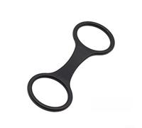 Lot de 3 connecteurs de masque de plongée en silicone, boucle en forme de 8 anneaux pour support de tube de plongée, équipement de natation, clips noirs faciles à installer pour sports nautiques (noir