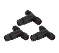 Lot de 3 connecteurs étanches IP68 en forme de T pour câble électrique 3 voies en forme de T Accessoires industriels d'extérieur