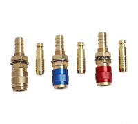 Lot de 3 connecteurs rapides en laiton pour tuyau d'identification de 10 mm, pour torche de soudage TIG, compatible avec les modèles 12, 18, 20, 27, pour un ensemble de raccords durables pour le