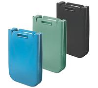 Lot de 3 conteneurs pliables à usages multiples de 25 litres chacun (75 litres au total), en plastique recyclé, 45x30 cm, en couleur.