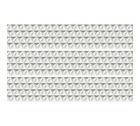 Lot de 3 Contremarches adhésives autocollantes 3D Amalfi, 19,5 X 100 cm, forme géométrique de triangles blancs.