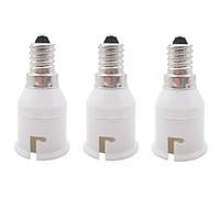 Lot de 3 convertisseurs de douille E14 vers B22, vis vers baïonnette, petites vis, SES vers Bayonet/BC Converter, 0-250 V