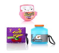 (Lot de 3) Coque pour Airpods Pro, XMBYGY Housse de Protection en Silicone pour Airpods Pro avec Motif de Peau Amusant Mignon, avec Porte-clés (G+Takis+Bubba)