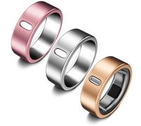 Lot de 3 coques compatibles avec Oura Ring Gen 4/Oura Ring Gen 3 Horizon/Heritage, charge de surport avec coque, protecteur en TPU anti-rayures pour homme et femme (taille 7, argent + or rose + rose)