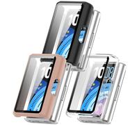 Lot de 3 coques de protection en polycarbonate rigide compatibles avec Huawei Band 11 Pro - Antidérapantes - Ultra fines - Anti-rayures - Film de protection d'écran avec verre trempé - Pour Huawei
