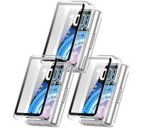 Lot de 3 coques de protection en polycarbonate rigide compatibles avec Huawei Band 11 Pro - Antidérapantes - Ultra fines - Anti-rayures - Film de protection d'écran avec verre trempé - Pour Huawei