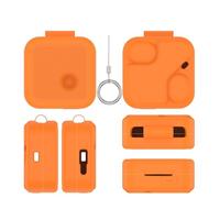 Lot de 3 coques de protection en silicone avec crochet pour écouteurs Nothing Ear, souple et résistant aux chocs (orange)
