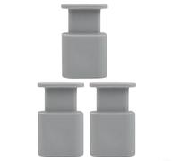 Lot de 3 coques de protection en silicone USB-C avec enrouleur de câble intégré pour charge rapide de 20 W/18 W, 15 x 13 x 9 cm, blanc/noir/gris (gris)