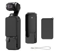 Lot de 3 coques en silicone pour DJI Osmo Pocket 4, housse de protection souple pour appareil photo, protection d'écran, corde anti-perte, protection complète, anti-rayures et prise en main