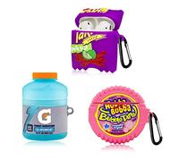 Lot de 3 coques mignonnes pour Airpod 2/1, dessin animé 3D Kawaii Bubble Gum & Sport Water&Takis Pommes de Terre Airpods Design Nourriture Fille Garçons Mode Fun Skin Accessoires pour Airpods 1 et 2