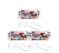 Lot de 3 Coques rigides Transparentes en PC pour Nntendo Swtch 2, Coque séparée Type Skin Transparente, Housse protectrice Anti-Chute, Anti-Rayures et Antichoc pour Console Portable