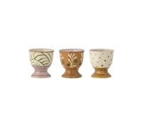 Bloomingville Vincent Lot de 3 coquetiers en céramique, marron