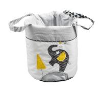 Lot de 3 Corbeilles gigogne en tissu en coton gris