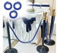 Lot de 3 cordes de poteau - Corde de barrière de contrôle des foules en nylon torsadé for mariages, théâtres et grandes ouvertures(95cm)