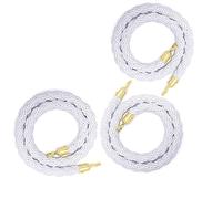 Lot de 3 cordes torsadées blanches for barrière de file d'attente avec mousquetons - 0,6 à 3,05 m - Séparateur de ligne de contrôle des foules(Gold Hook,80cm)