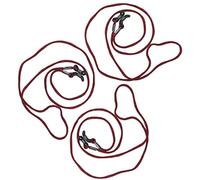 Lot de 3 cordons de lunettes avec boucle d'extrémité flexible Bordeaux