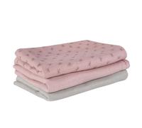 Ensemble mousseline de coton bio 80x80 rose