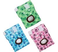 Lot de 3 couches lavables et réutilisables pour animaux de compagnie - Culottes d'entraînement réglables et anti-fuites, sous-vêtements doux et absorbants pour petits animaux de compagnie, protection