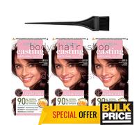 Lot de 3 couleurs de cheveux chaudes marron foncé chocolat L'Oréal Casting...