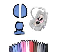 Lot de 3 coussinets de ceinture pour nacelles - Compatibles avec Maxi Cosi Cabrio Fix - Bleu