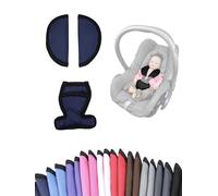 Lot de 3 coussinets de ceinture pour nacelles - Compatibles avec Maxi Cosi Cabrio Fix - Bleu marine