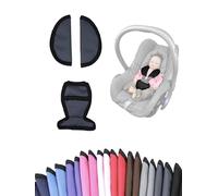 Lot de 3 coussinets de ceinture pour nacelles - Compatibles avec Maxi Cosi Cabrio Fix - Gris foncé