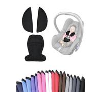 Lot de 3 coussinets de ceinture pour nacelles - Compatibles avec Maxi Cosi Cabrio Fix - Noir