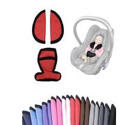 Lot de 3 coussinets de ceinture pour nacelles - Compatibles avec Maxi Cosi Cabrio Fix - Rouge