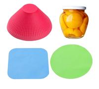 Lot de 3 coussinets ouverts en caoutchouc - Tapis de préhension de couvercle antidérapant, outil de cuisine durable multifonctionnel pour personnes âgées, support de poignet des mains faibles |