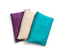 Lot de 3 coussinets rafraîchissants - 9 x 12 cm - Coussin de pépins de raisin pour refroidir avec housse extérieure amovible et lavable - Coussin rafraîchissant réutilisable pour le front, le cou, le