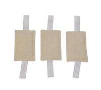 Lot de 3 coussinets silencieux de porte en coton et lin - 14 x 8,5 cm - Réduction du bruit - Empêche le verrouillage pour les personnes qui ont un sommeil léger et les tout-petits - Abricot