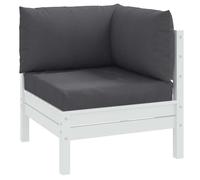 Lot de 3 Coussins de Palette Oreillers Patio Anthracite Mélangé Tissu vidaXL