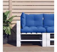 Lot de 3 coussins pour palettes, bleu roi, résistants et imperméables, pour meubles d'extérieur, jardin, balcon, terrasse, confort d'assise confortable