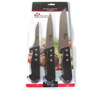 LOT DE 3 COUTEAUX BOUCHER MANCHES POLYPRO - PRADEL