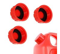 Lot de 3 couvercles de boîte de carburant de 1/2/5 gallons - Filetage grossier rouge - Couvercle de rechange durable pour bidon d'essence Midwest, Briggs et Stratton