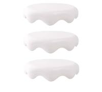 Lot de 3 couvercles de tasse en silicone de qualité alimentaire - Anti-fuite - Anti-poussière - Épais - Respectueux de l'environnement - Pour tasses, tasses à thé, café (blanc, 9 cm)
