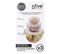 Lot de 3 couvercles en silicone, couvercles hermétiques et réglables en silicone pour conservation des aliments, couvercle pour bateaux, bols et récipients, lot de 3 pièces 15/20/25 cm