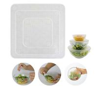 Lot de 3 Couvercles ""Extensibles"" 19cm Transparent