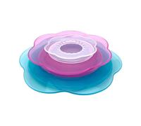 Lot de 3 couvercles extensibles en silicone réutilisables, passent au micro-ondes, résistants à la chaleur, couvercles flexibles de qualité alimentaire, parfaits pour les récipients rectangulaires, la