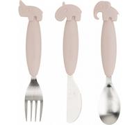 Lot de 3 couverts 3 Easy-grip Deer friends Rose