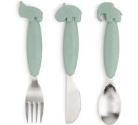 Lot de 3 couverts 3 Easy-grip Deer friends Vert