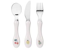 Lot de 3 couverts happy fruits blanc TU