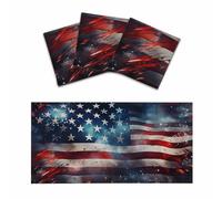 Lot de 3 couvertures fluorescentes pour plafonniers - Drapeau américain - 4 | Décoration de plafond magnétique pour salle de ureau, maison