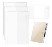 Lot de 3 couvertures transparentes A5, compatibles avec Hobonichi Techo Cousin 2026, A5, compatible avec Midori, protecteur pour cahiers Stalogy